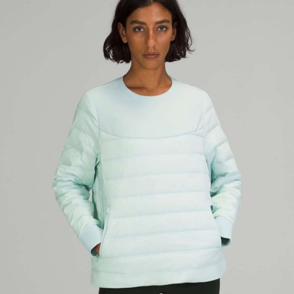 Lululemon Down and Around Crew Delicate Mint like new